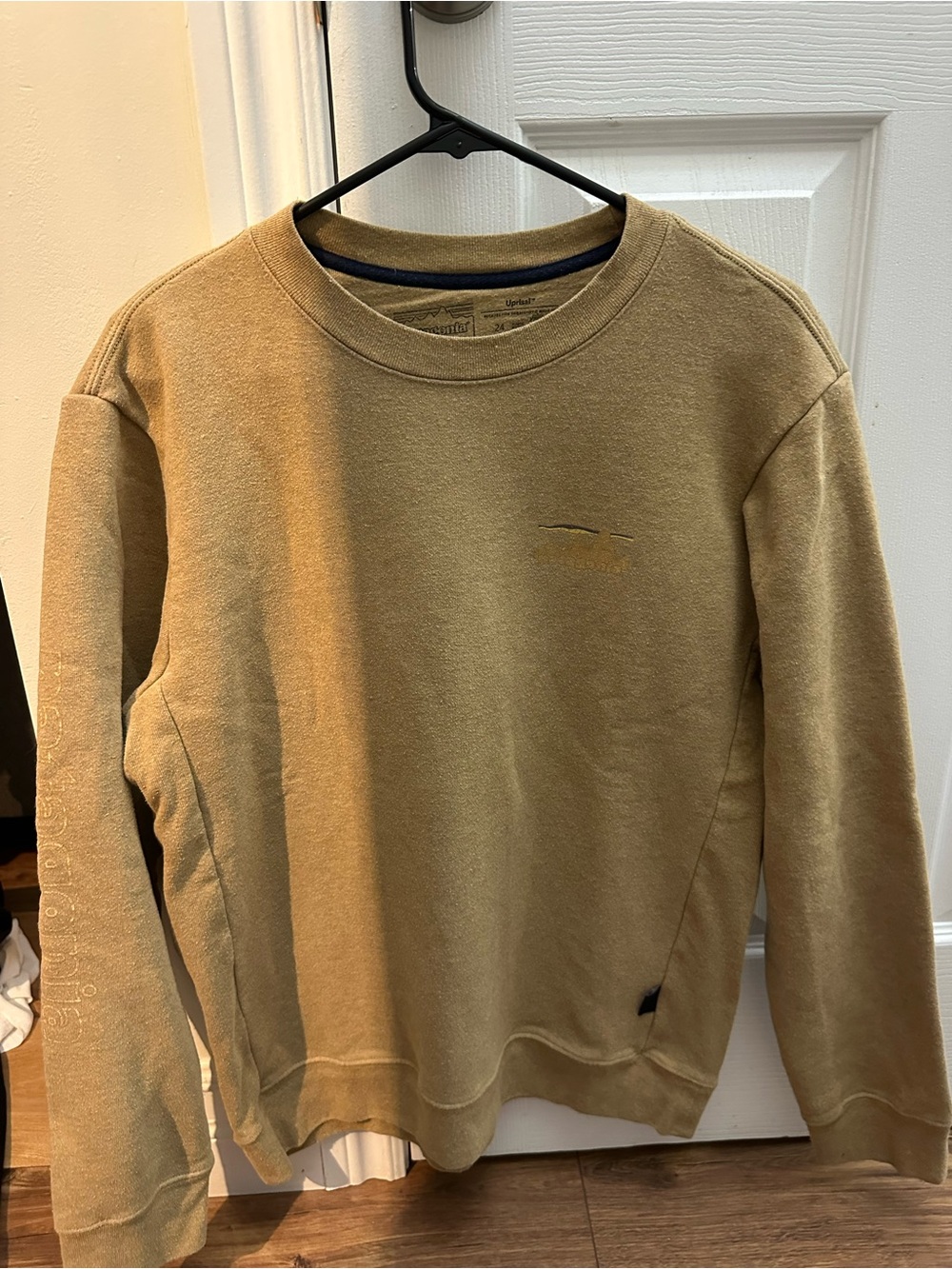 Patagonia Crewneck Sweater in Tan/Olive